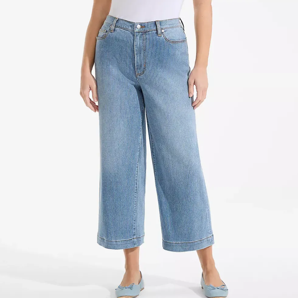 Women's Recover Denim High Rise Wide Leg Crop Jeans