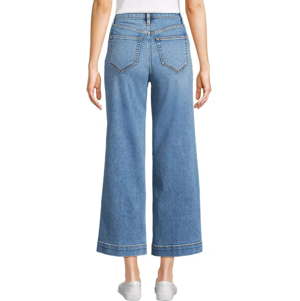Women's Recover Denim High Rise Wide Leg Crop Jeans