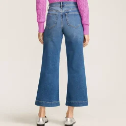 Women's Recover Denim High Rise Wide Leg Crop Jeans