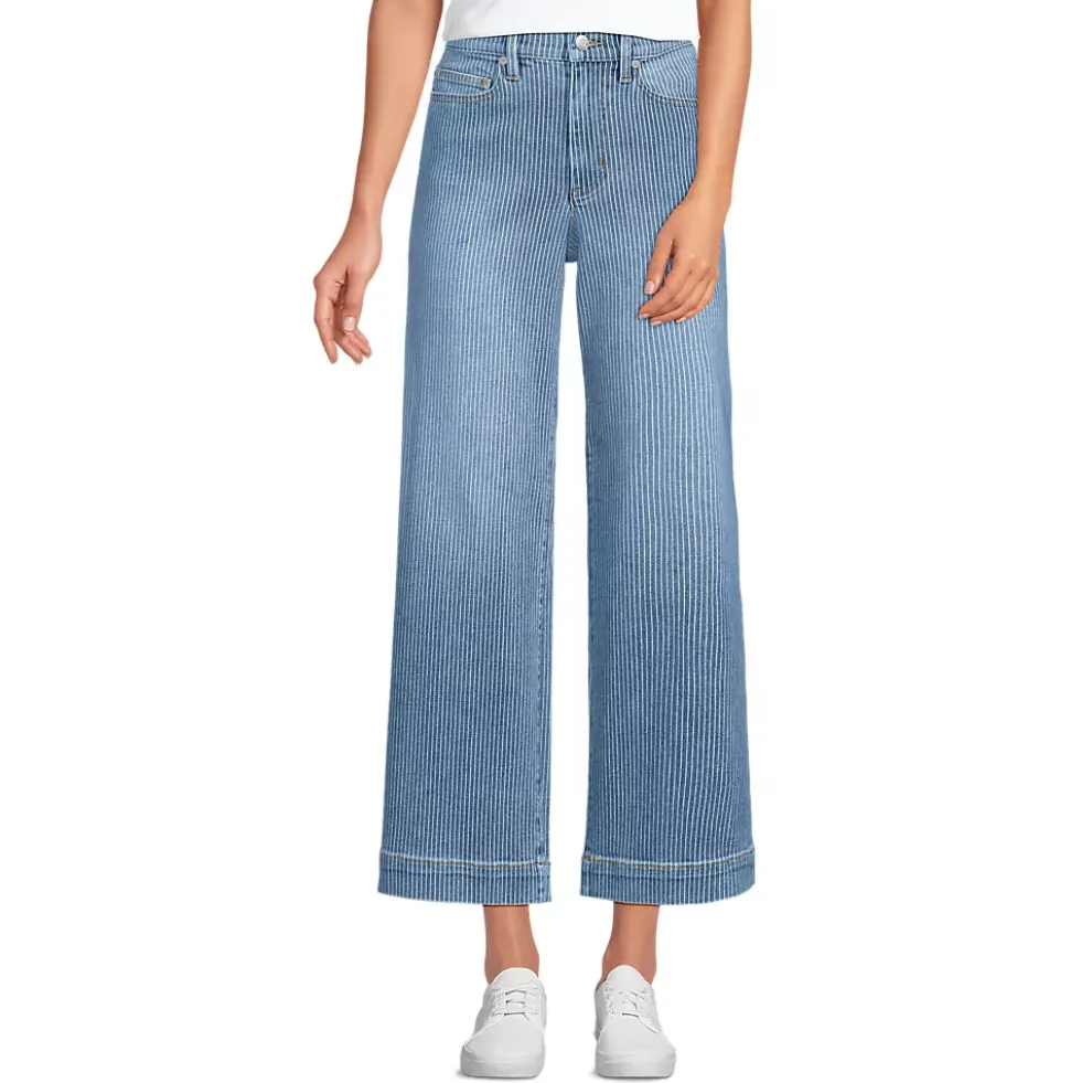Women's Recover Denim High Rise Wide Leg Crop Jeans
