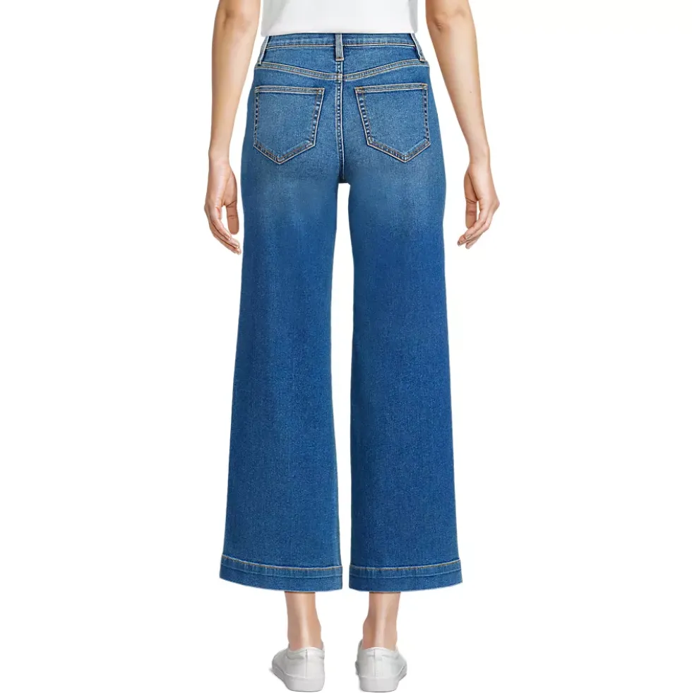 Women's Recover Denim High Rise Wide Leg Crop Jeans
