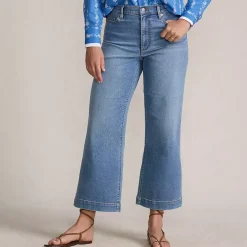 Women's Recover Denim High Rise Wide Leg Crop Jeans