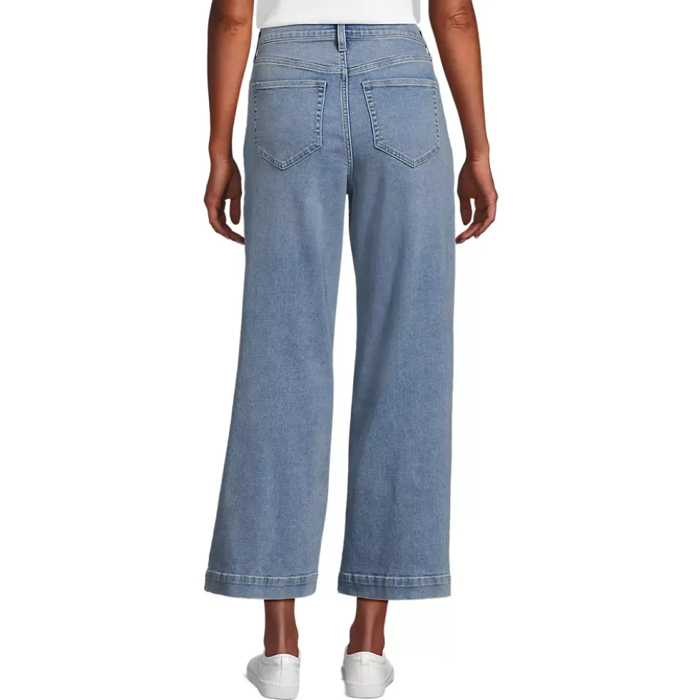 Women's Recover Denim High Rise Wide Leg Crop Jeans