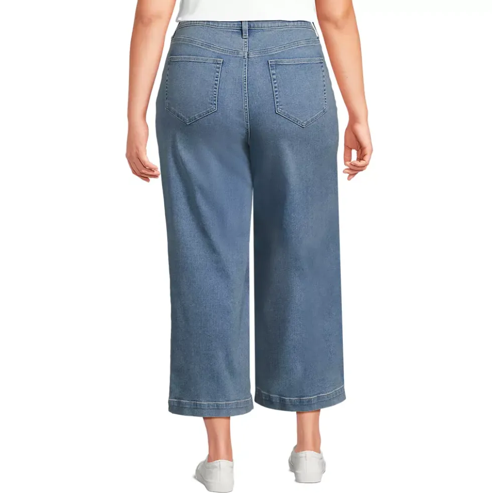 Women's Recover Denim High Rise Wide Leg Crop Jeans