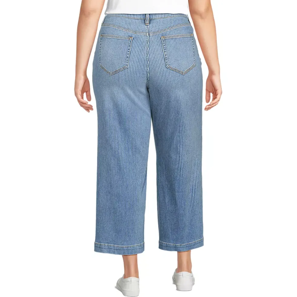 Women's Recover Denim High Rise Wide Leg Crop Jeans