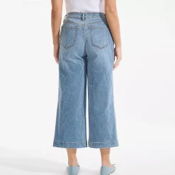 Women's Recover Denim High Rise Wide Leg Crop Jeans