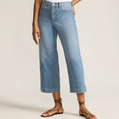 Women's Recover Denim High Rise Wide Leg Crop Jeans