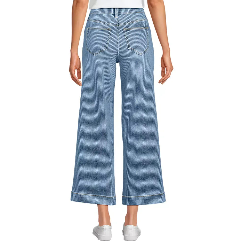 Women's Recover Denim High Rise Wide Leg Crop Jeans
