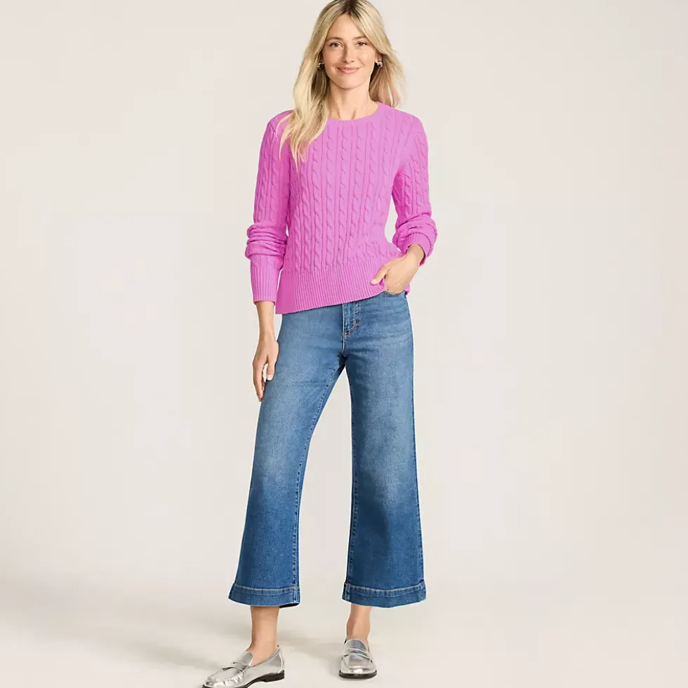 Women's Recover Denim High Rise Wide Leg Crop Jeans