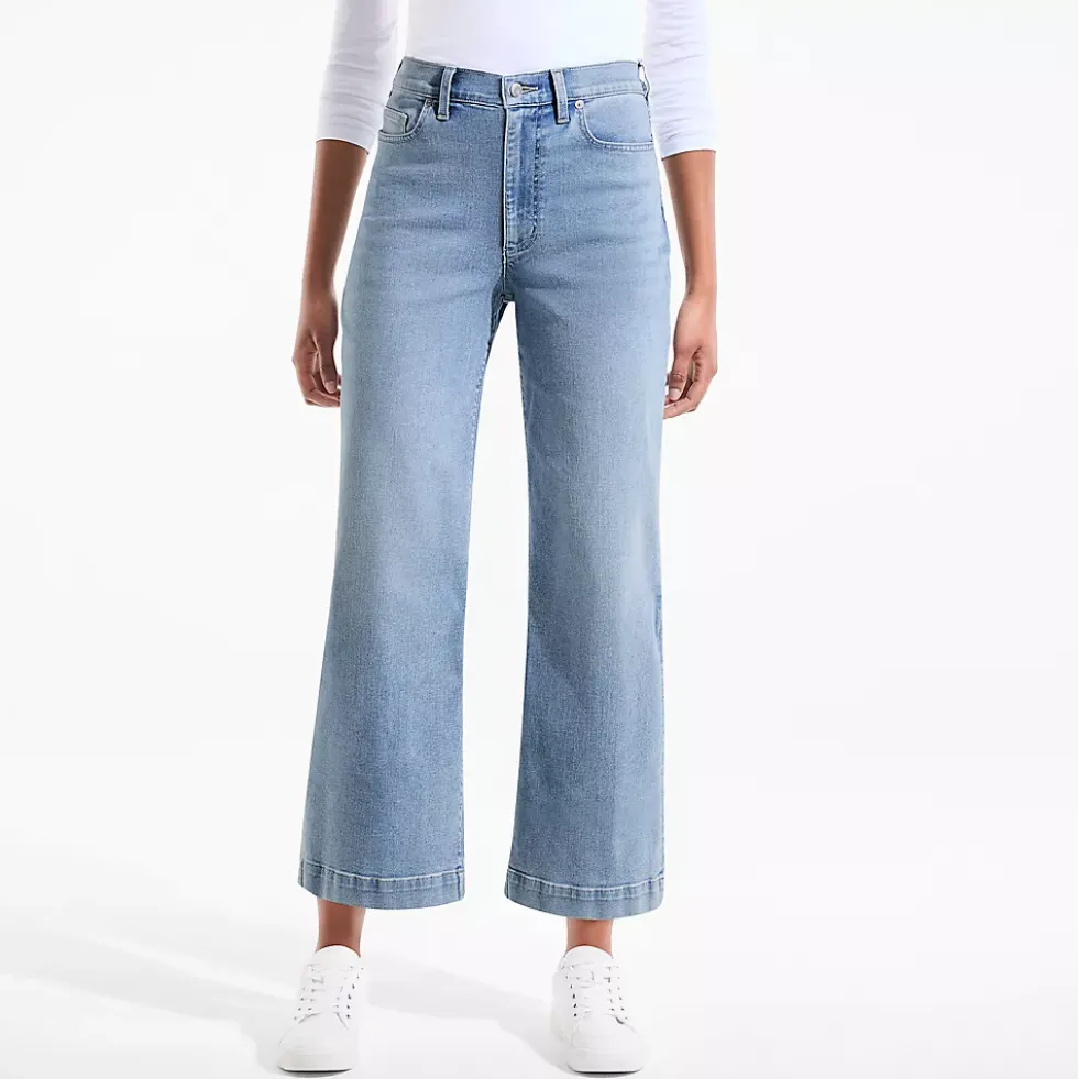 Women's Recover Denim High Rise Wide Leg Crop Jeans