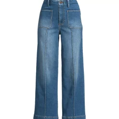 Women's Recover Denim High Rise Patch Pocket Extra Wide Leg Crop Jeans