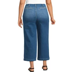 Women's Recover Denim High Rise Patch Pocket Extra Wide Leg Crop Jeans