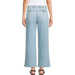 Women's Recover Denim Mid Rise Wide Leg Ankle Jeans