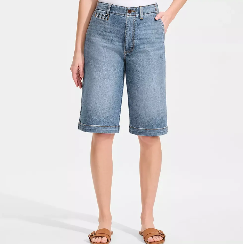 Women's Recover Denim Mid Rise 12" Trouser Shorts
