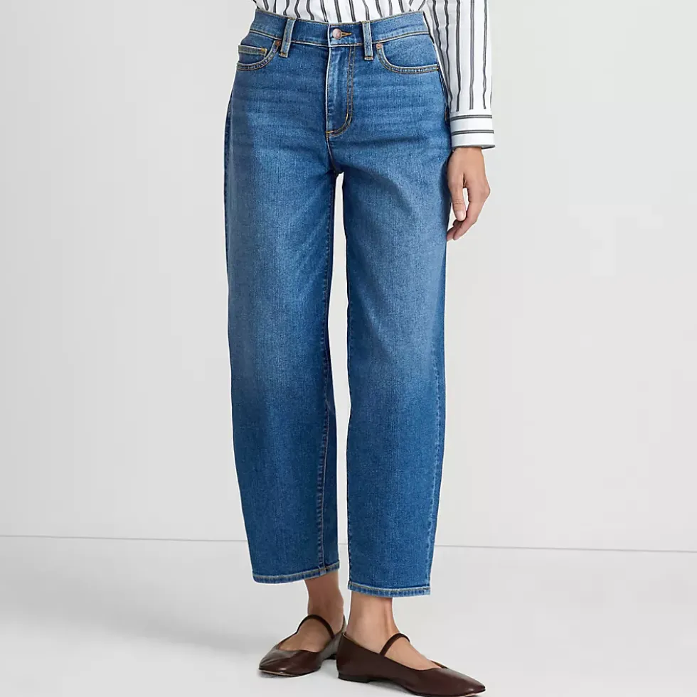 Women's Recover High Rise Barrel Leg Ankle Jeans