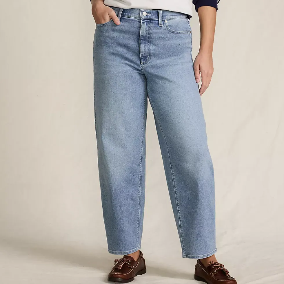 Women's Recover High Rise Barrel Leg Ankle Jeans