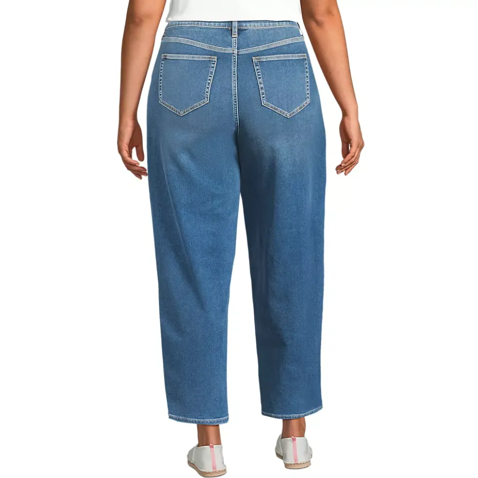 Women's Recover High Rise Barrel Leg Ankle Jeans