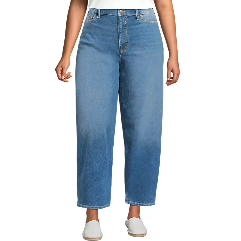 Women's Recover High Rise Barrel Leg Ankle Jeans