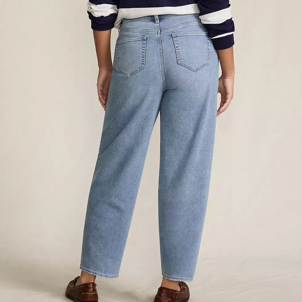 Women's Recover High Rise Barrel Leg Ankle Jeans