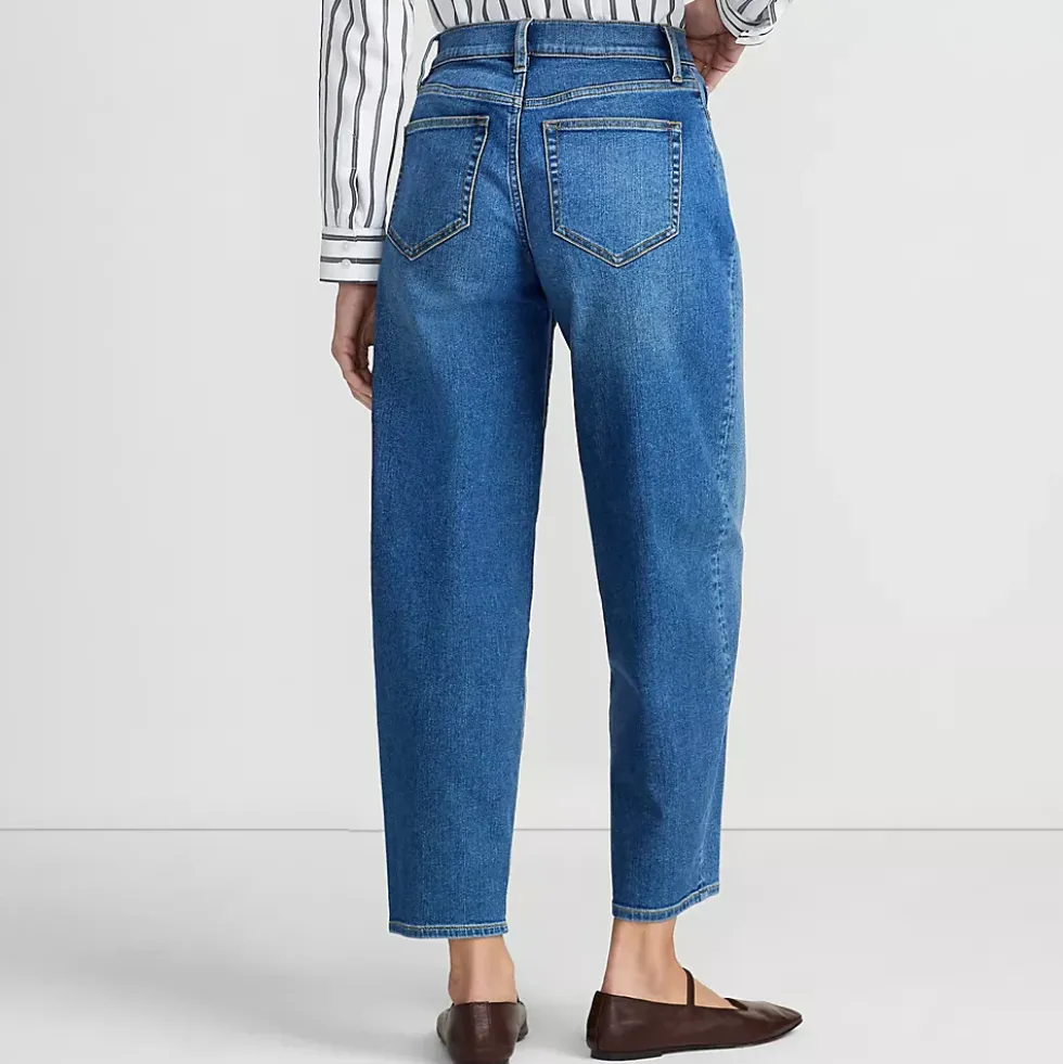 Women's Recover High Rise Barrel Leg Ankle Jeans