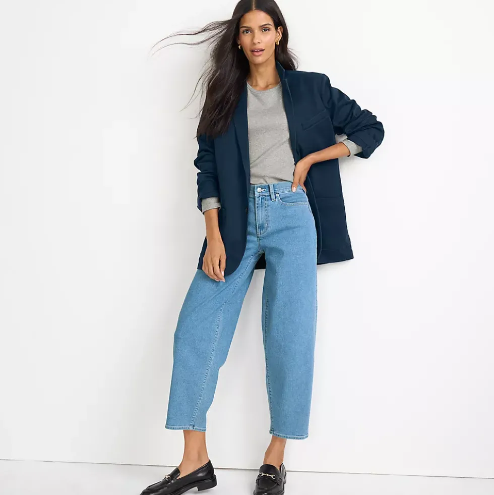Women's Recover High Rise Barrel Leg Ankle Jeans