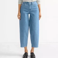 Women's Recover High Rise Barrel Leg Ankle Jeans