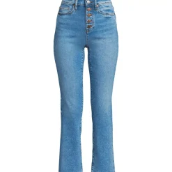 Women's Recover High Rise Button Front Kick Flare Crop Jeans