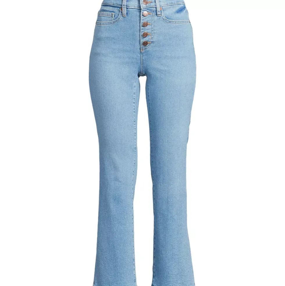 Women's Recover High Rise Button Front Kick Flare Crop Jeans