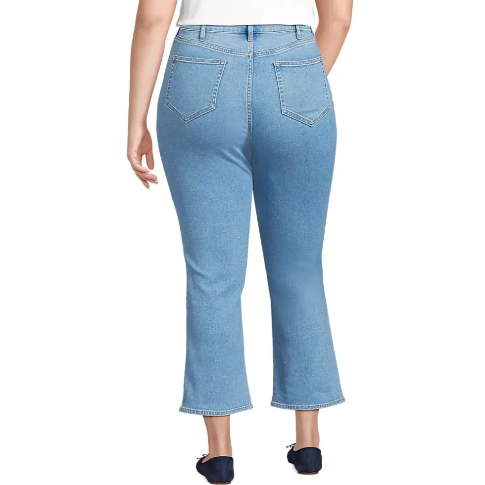 Women's Recover High Rise Button Front Kick Flare Crop Jeans