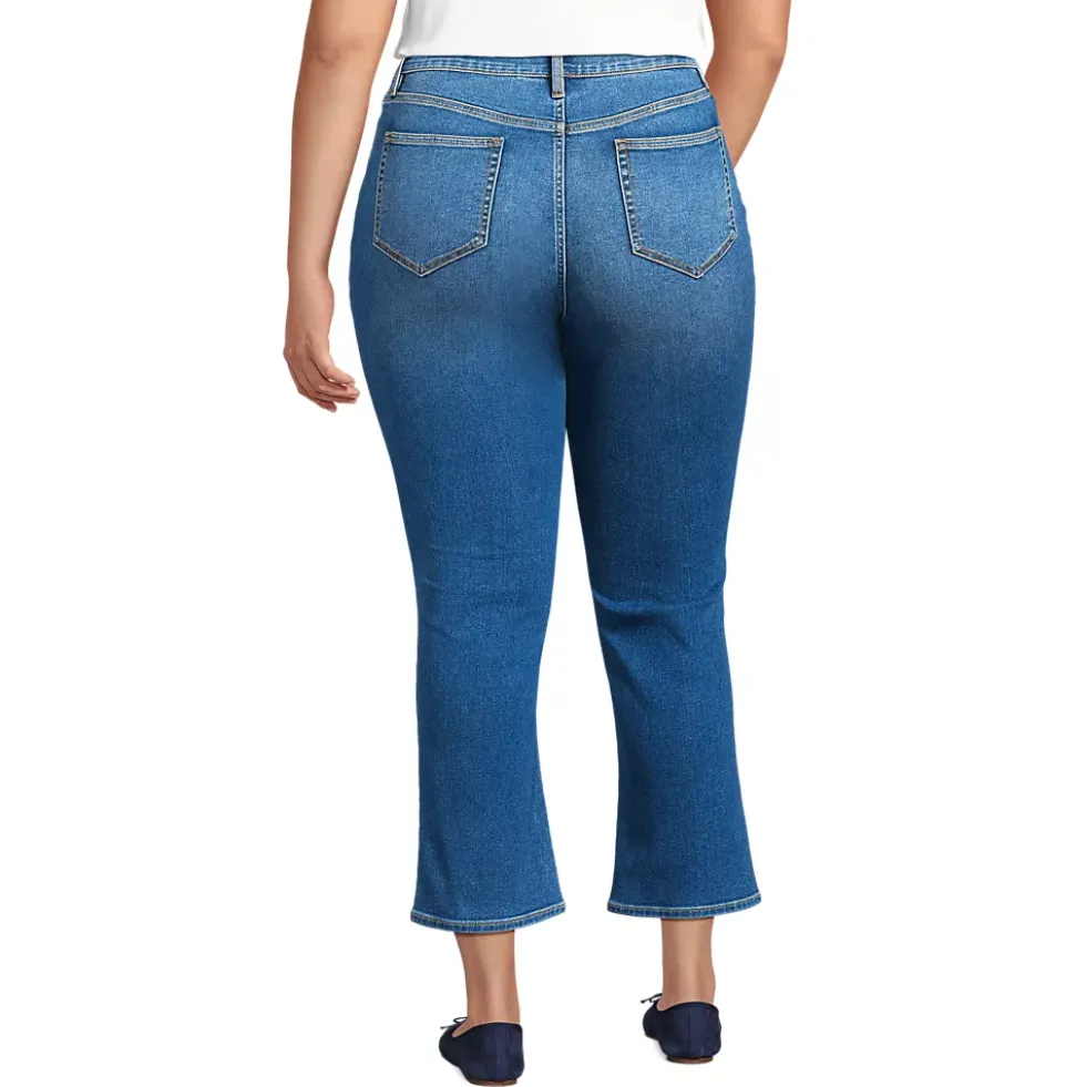 Women's Recover High Rise Button Front Kick Flare Crop Jeans