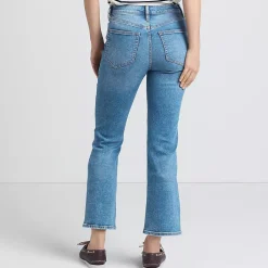 Women's Recover High Rise Button Front Kick Flare Crop Jeans