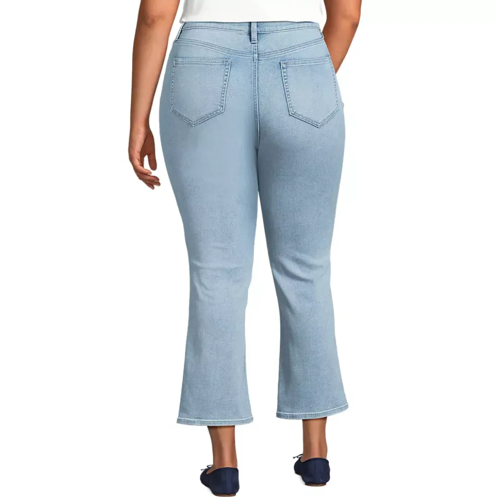 Women's Recover High Rise Button Front Kick Flare Crop Jeans