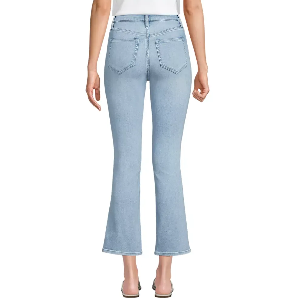 Women's Recover High Rise Button Front Kick Flare Crop Jeans