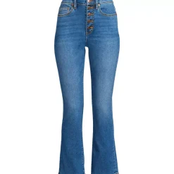 Women's Recover High Rise Button Front Kick Flare Crop Jeans