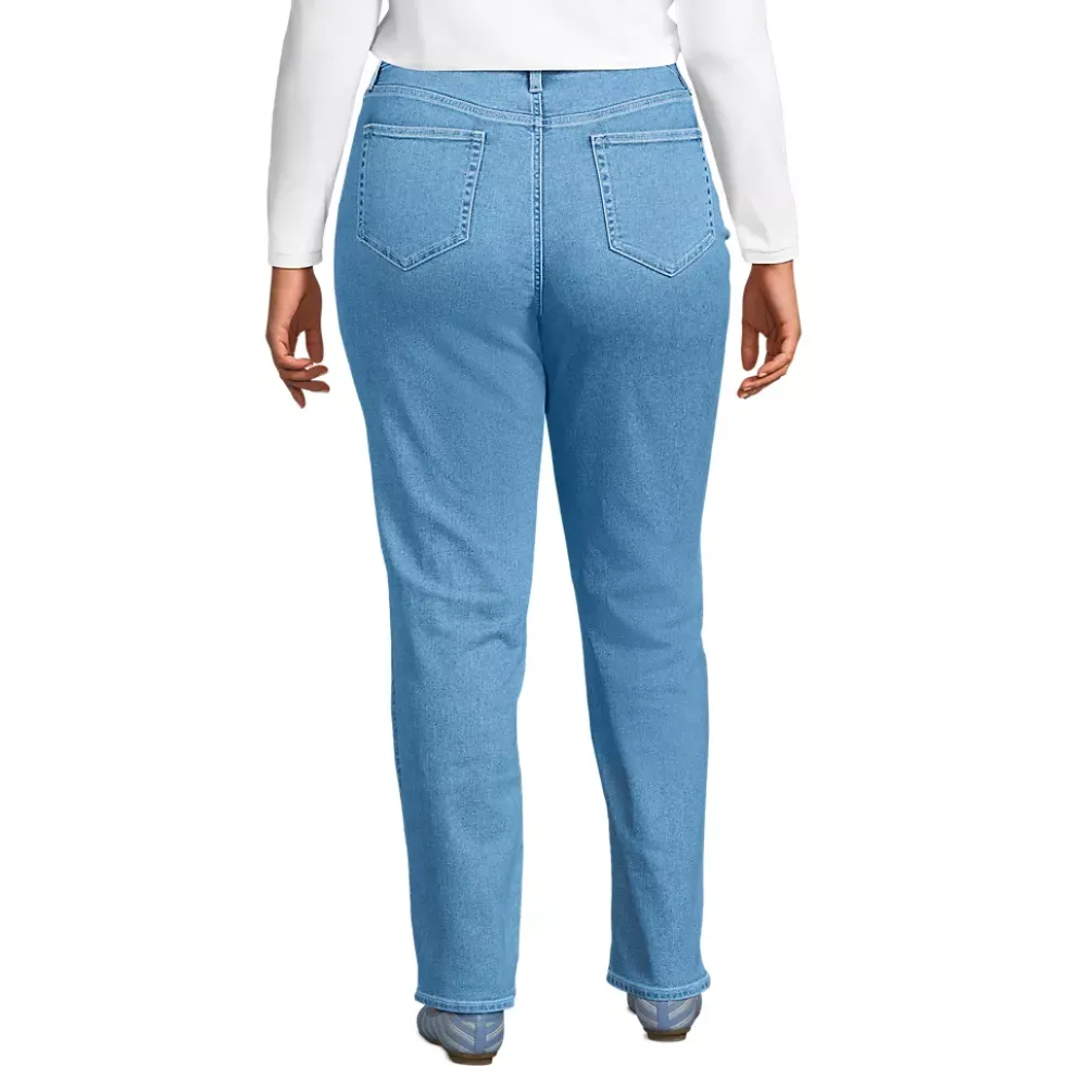 Women's Recover High Rise Straight Leg Blue Jeans