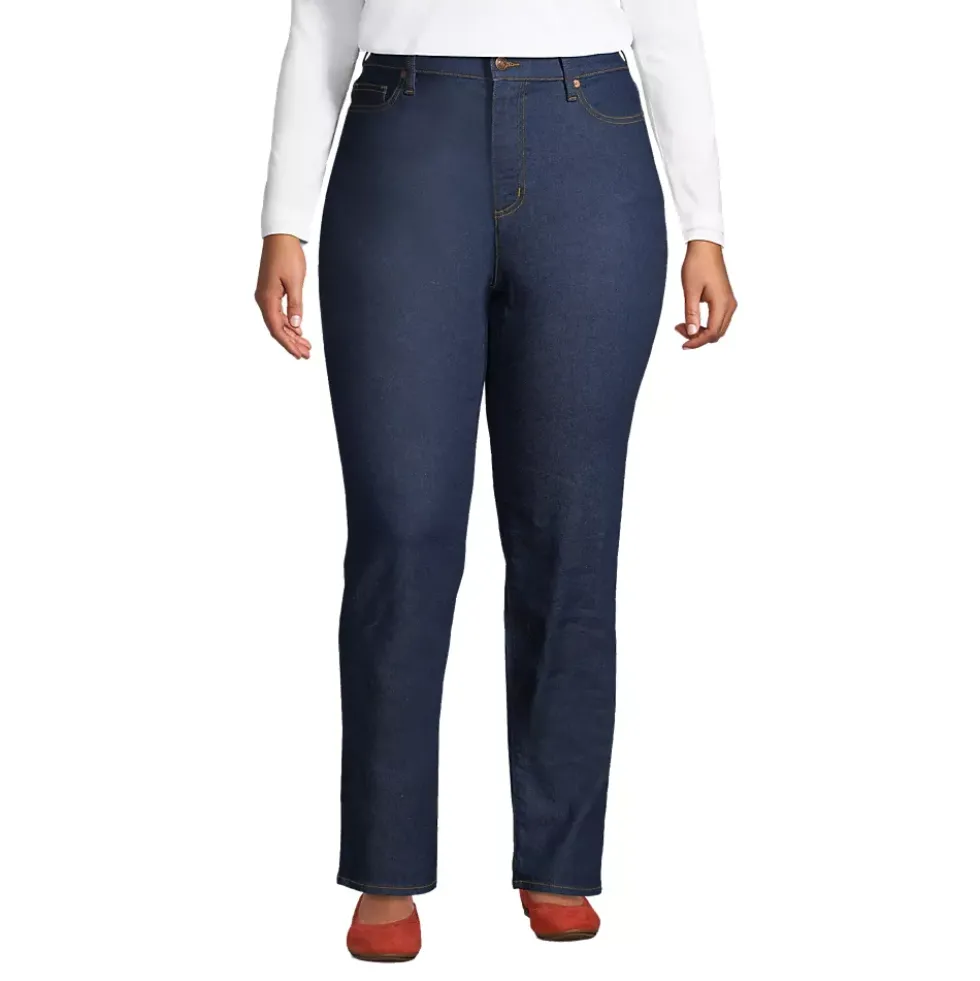 Women's Recover High Rise Straight Leg Blue Jeans