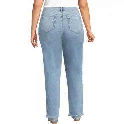 Women's Recover High Rise Straight Leg Blue Jeans