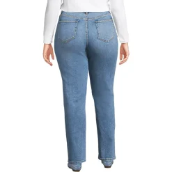 Women's Recover High Rise Straight Leg Blue Jeans