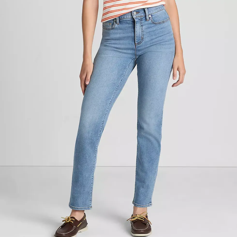 Women's Recover High Rise Straight Leg Blue Jeans