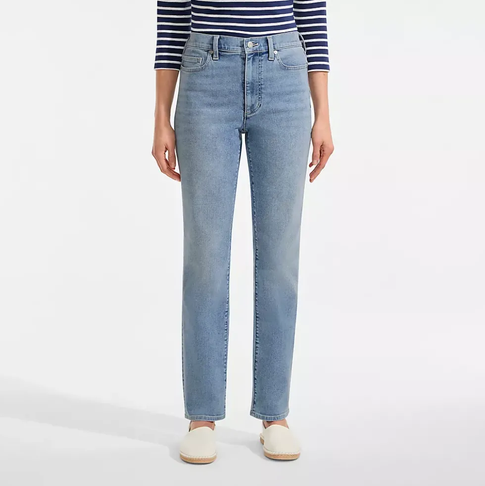 Women's Recover High Rise Straight Leg Blue Jeans