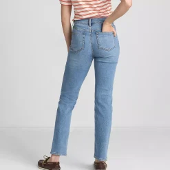 Women's Recover High Rise Straight Leg Blue Jeans