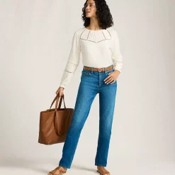 Women's Recover High Rise Straight Leg Blue Jeans