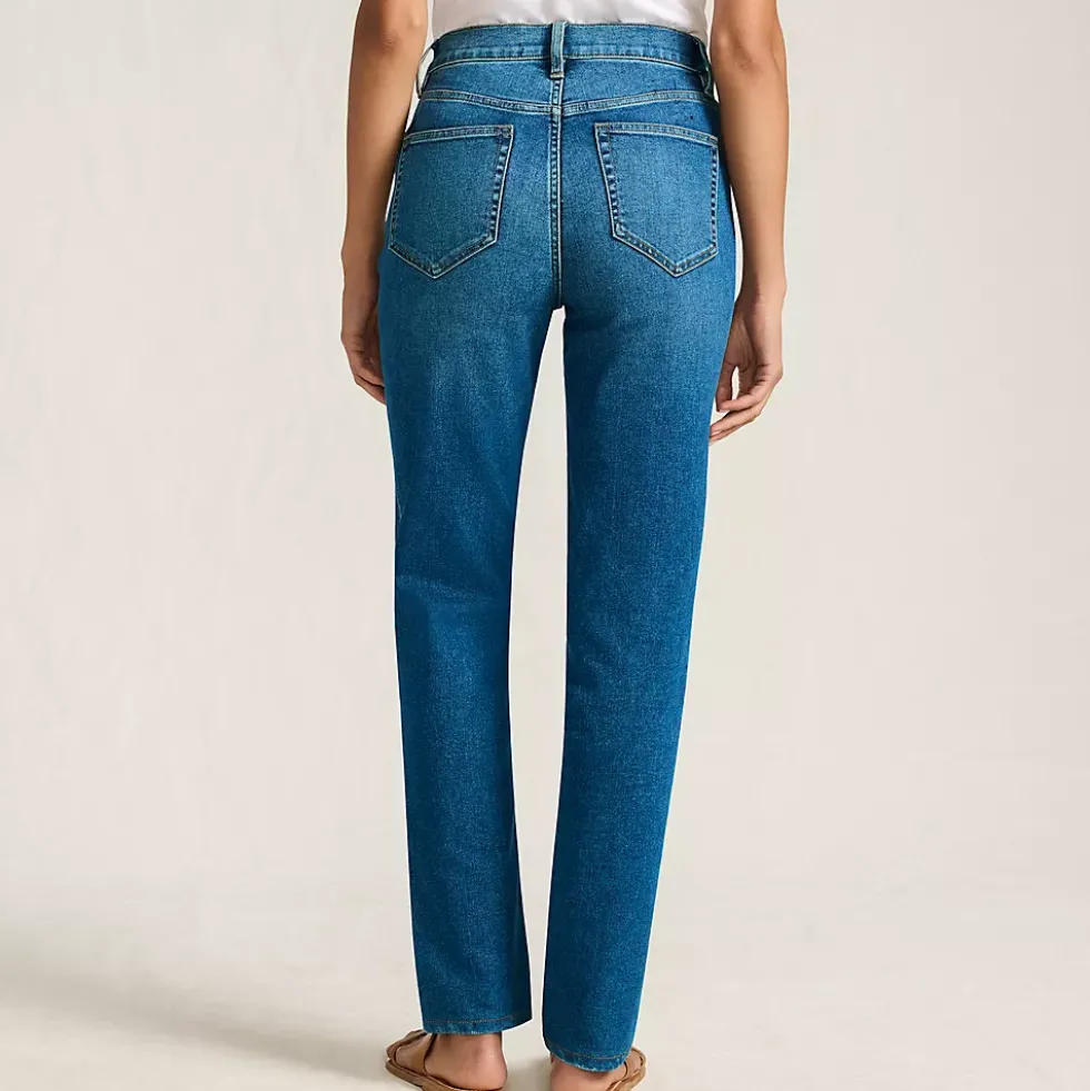 Women's Recover High Rise Straight Leg Blue Jeans