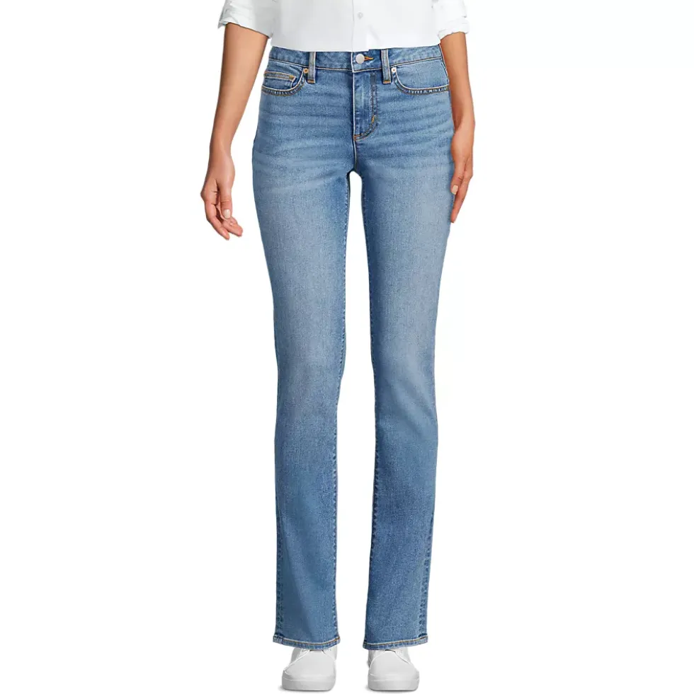 Women's Recover Mid Rise Straight Leg Blue Jeans