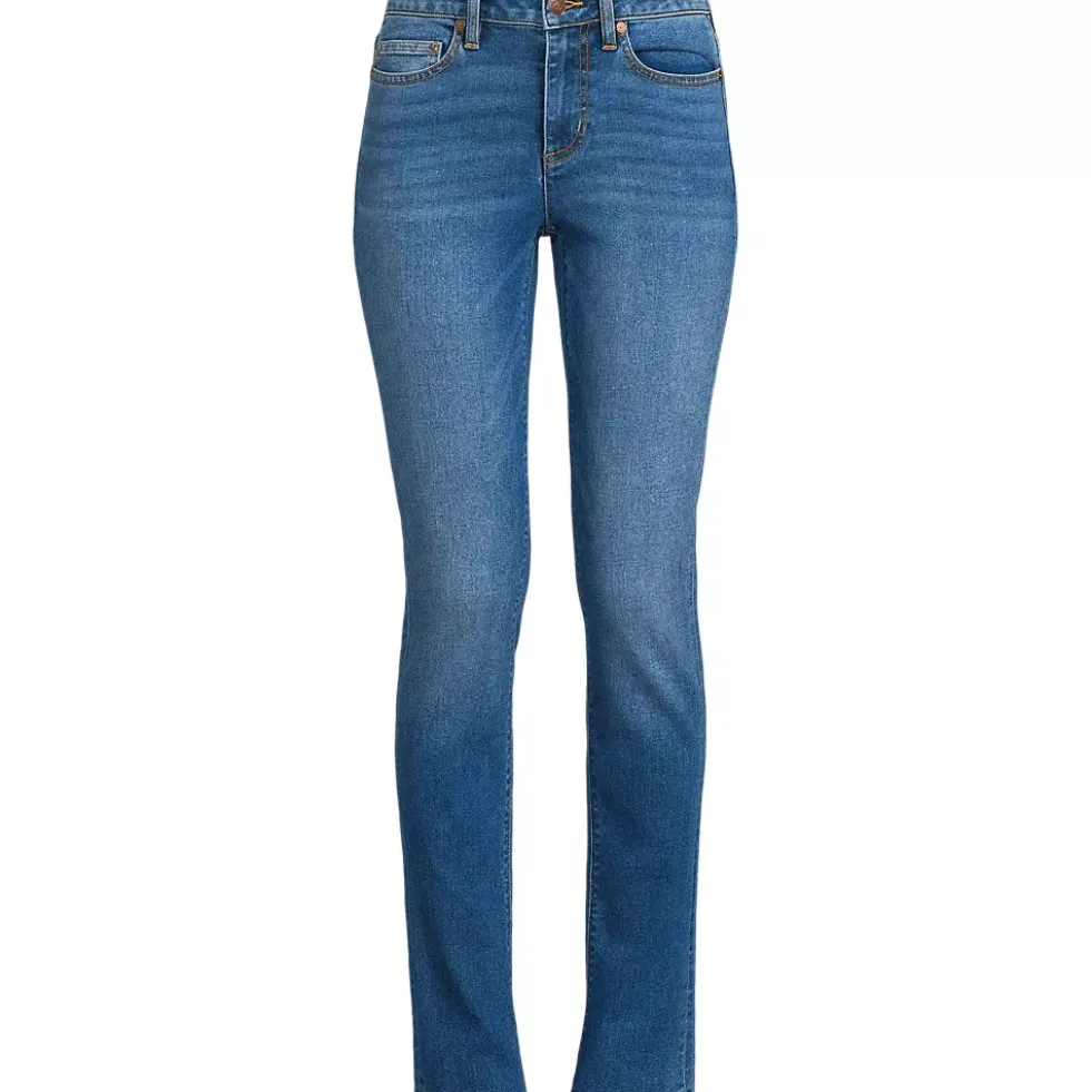 Women's Recover Mid Rise Straight Leg Blue Jeans