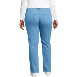 Women's Recover Mid Rise Straight Leg Blue Jeans