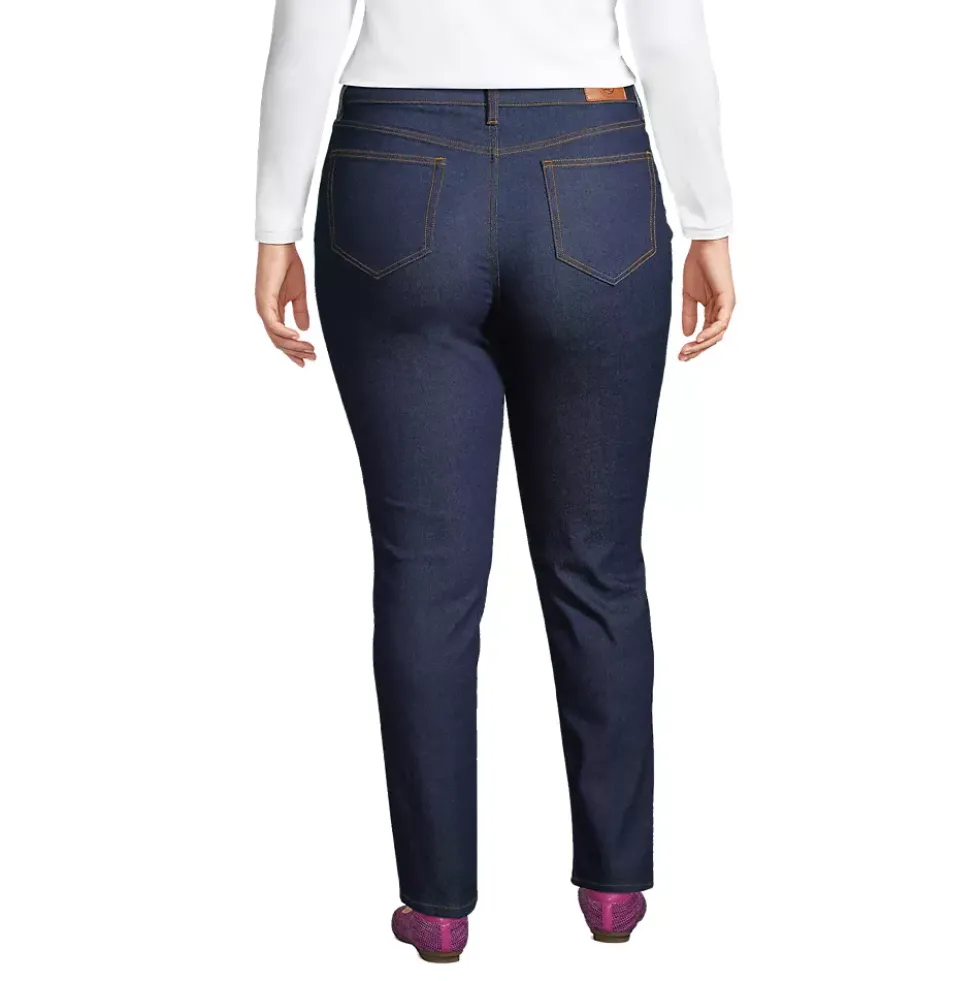 Women's Recover Mid Rise Straight Leg Blue Jeans