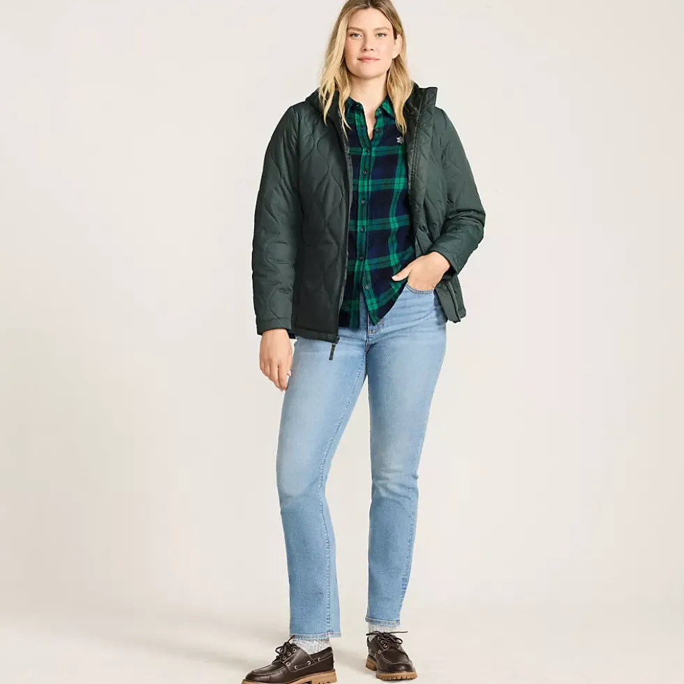Women's Recover Mid Rise Straight Leg Blue Jeans
