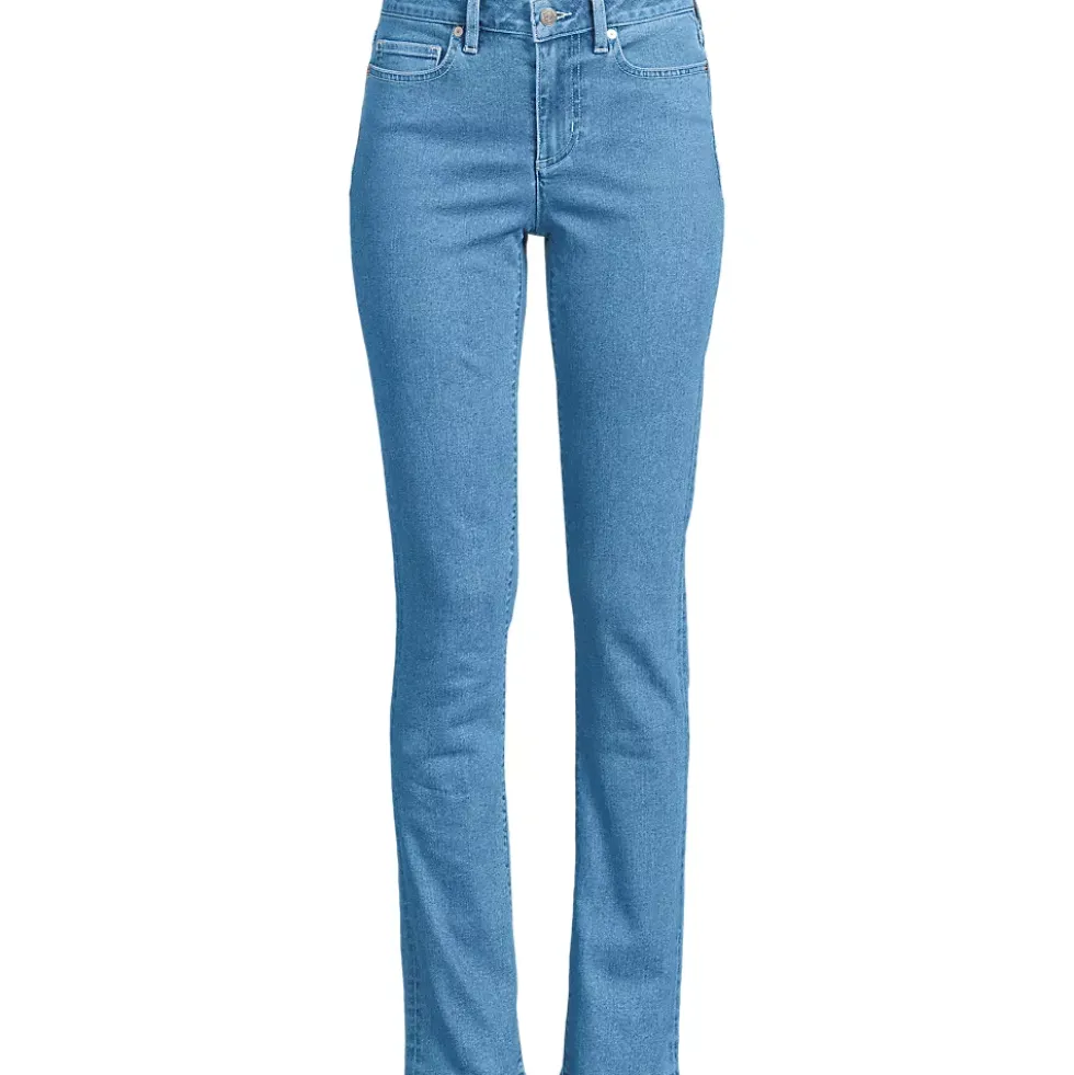 Women's Recover Mid Rise Straight Leg Blue Jeans