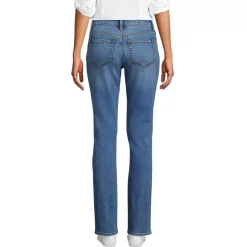 Women's Recover Mid Rise Straight Leg Blue Jeans